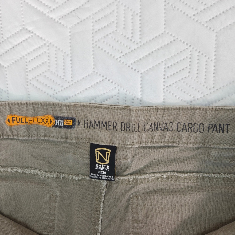 Noble Outfitters Pants Hammer Drill Canvas Cargo Mens 36x30 Khaki FullFlexx HD - Picture 6 of 11